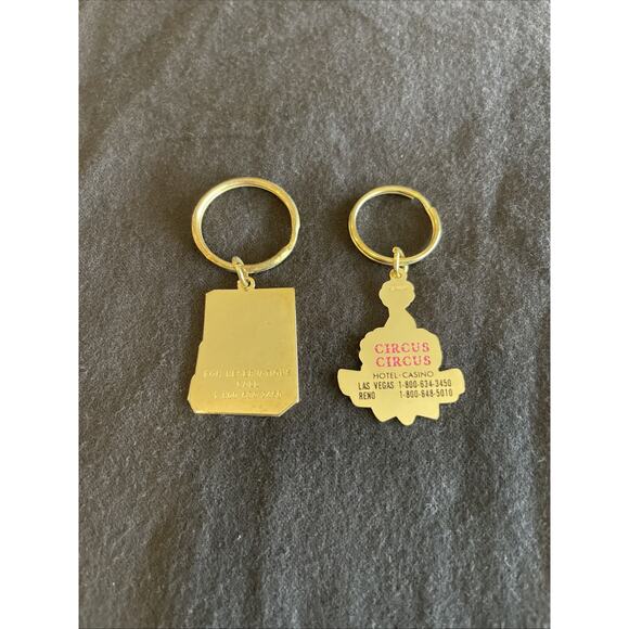 Vintage Circus Circus Keychain Lot Las Vegas Hotel Casino Clown - Picture 3 of 5